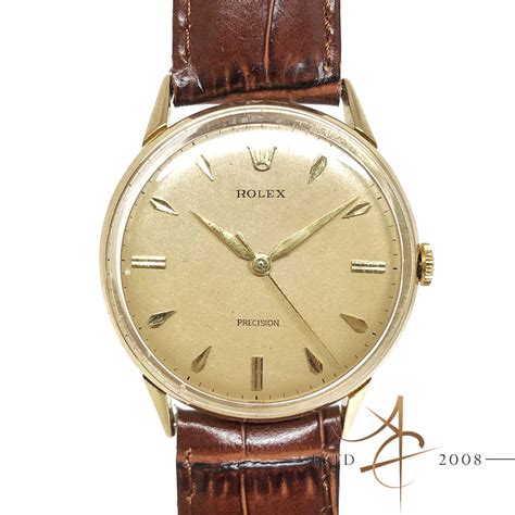 rolex precision ref 8961 18k yellow gold vintage watch pre-owned|Rolex Precision Yellow gold .